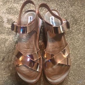 Rose gold Metallic sandals